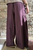 Basso Shirring Sailor Palazzo Pant Deep Damson
